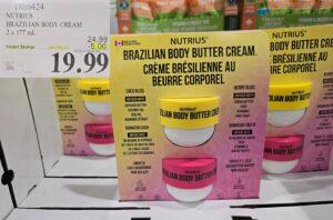 NUTRIUS BRAZILIAN BODY CREAM 2 X 177ML - Costco Canada deal - Save $5.00 - Health and Beauty