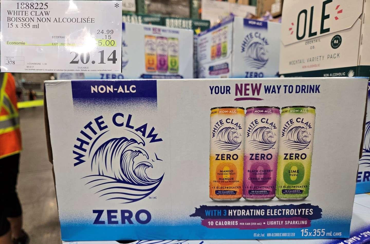 WHITE CLAW BOISSON NON ALCOOLISEE 15 x 355 ml at Costco