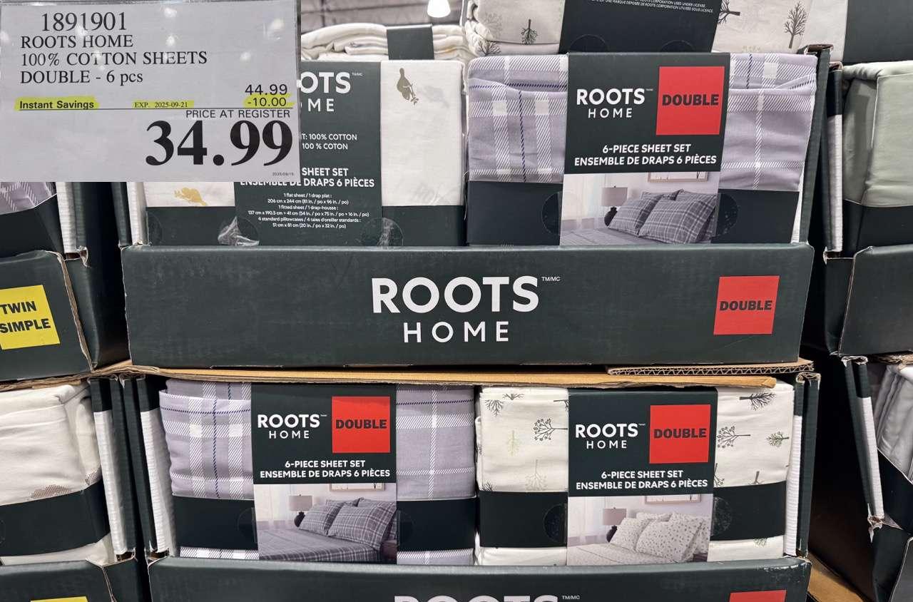 ROOTS COTTON SHEETS DOUBLE 6PC at Costco