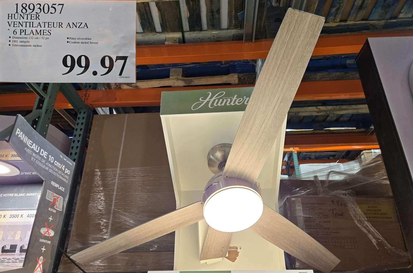 HUNTER VENTILATEUR ANZA * 6 PLAMES at Costco