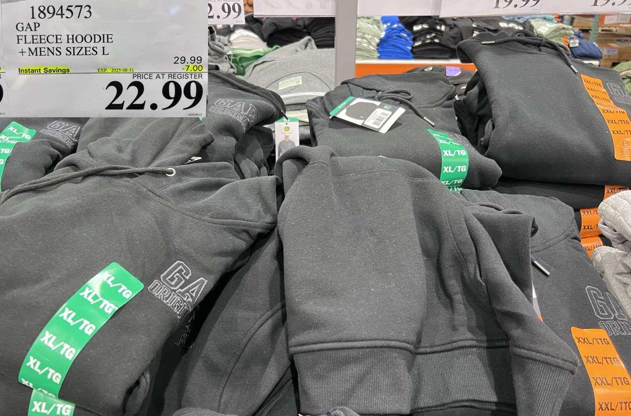 GAP FLEECE HOODIE MENS SIZES L at Costco