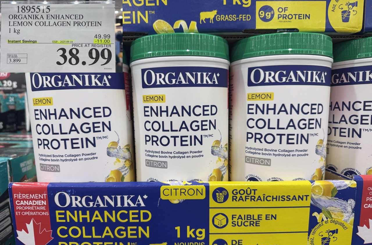 ORGANIKA ENHANCED LEMON COLLAGEN PROTEIN 1KG at Costco