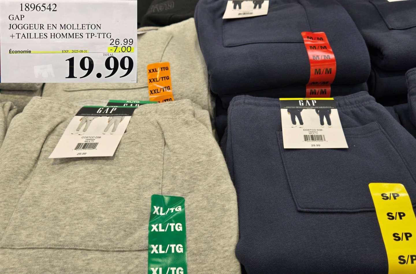 GAP ; JOGGEUR EN MOLLETON + TAILLES HOMMES TP-TTG, at Costco
