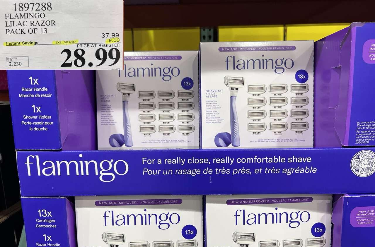 FLAMINGO LILAC RAZOR PACK OF 13 at Costco