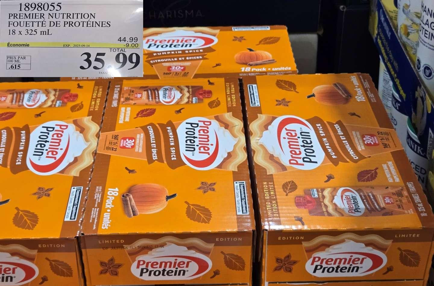 PREMIER NUTRITION HOUETTE DE PROTEINES   18 x 325 mL at Costco