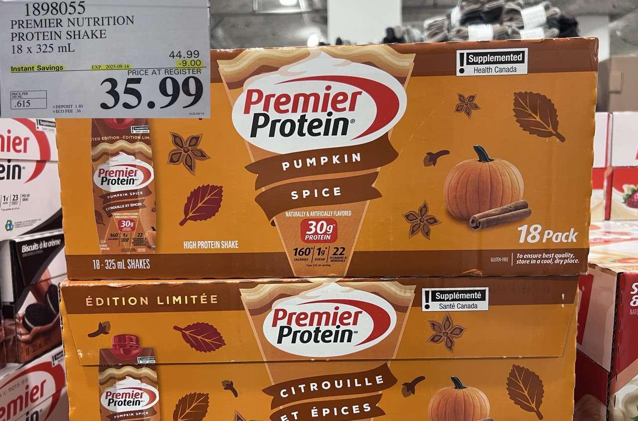 PREMIER NUTRITION PROTEIN SHAKE 18 X 325ML at Costco
