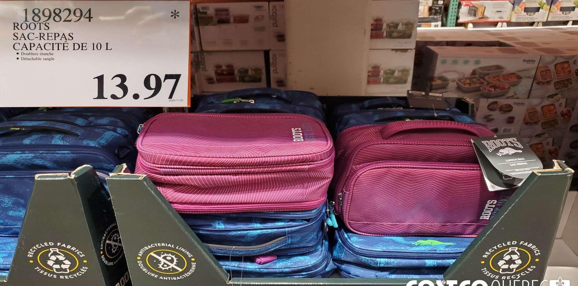 ROOTS SAC-REPAS CAPACITE DE 10 L 15.6 at Costco