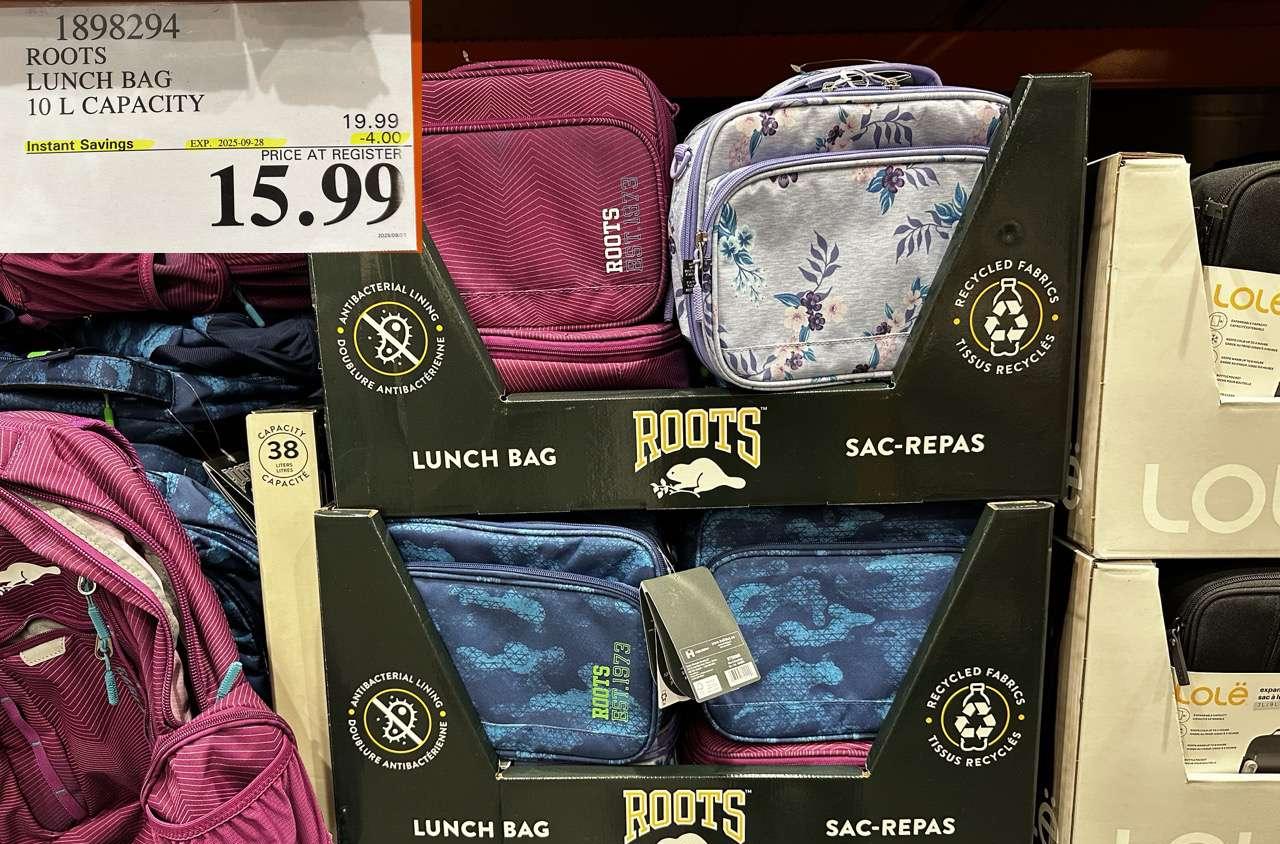 ROOTS LUNCH BAG 10 L CAPACITY at Costco