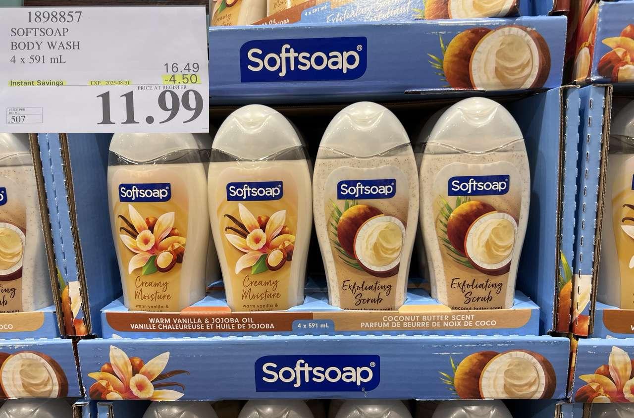 SOFTSOAP BODY WASH 4 X 591ML at Costco