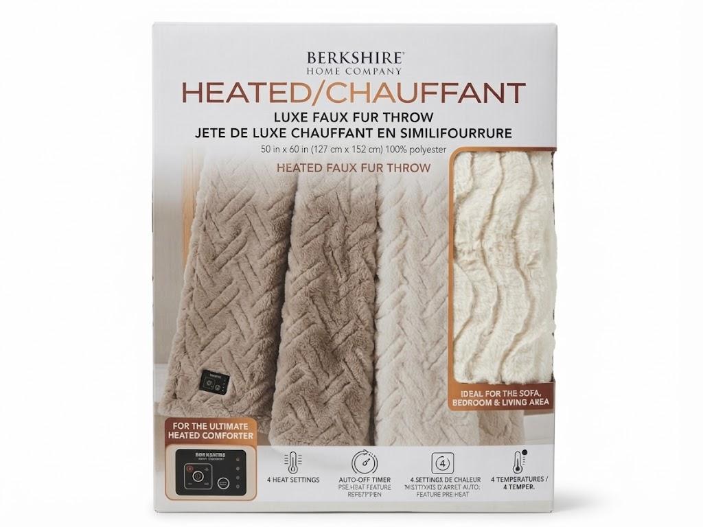 BERKSHIRE ELECTRIC HEATED THROW - Costco Canada deal - Save $10.00 - Household Essentials