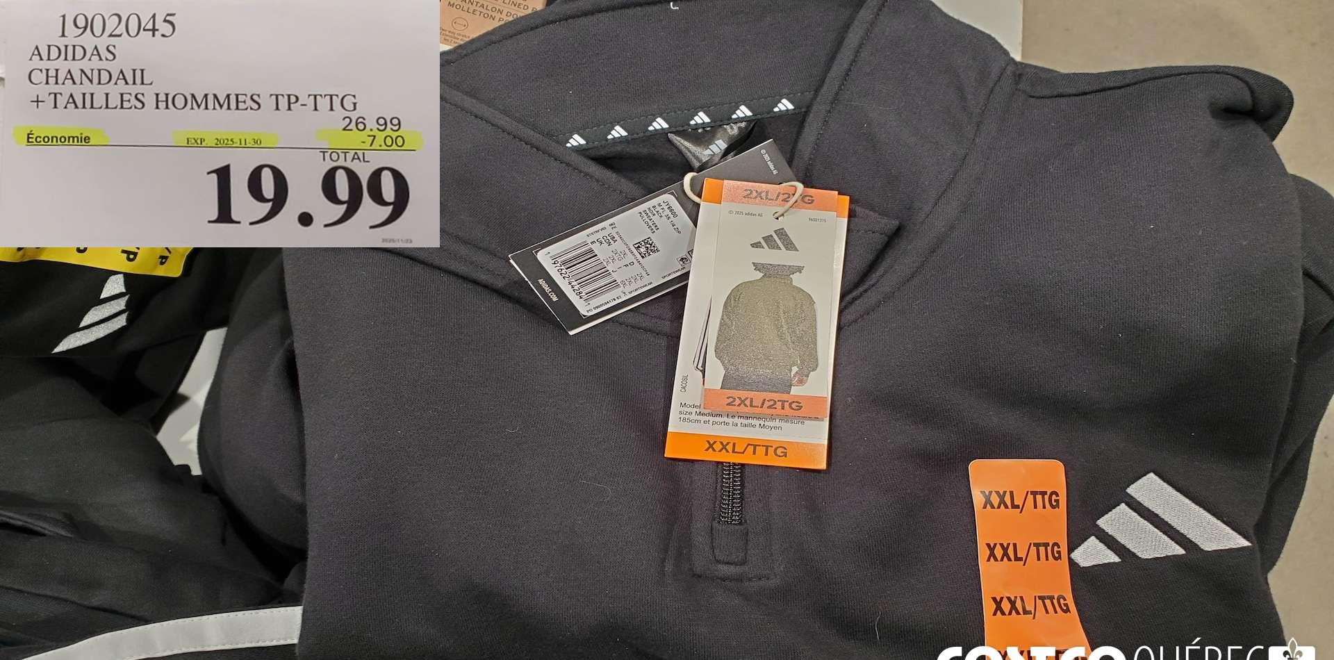 ADIDAS CHANDAIL +TAILLES HOMMES TP-TTG at Costco