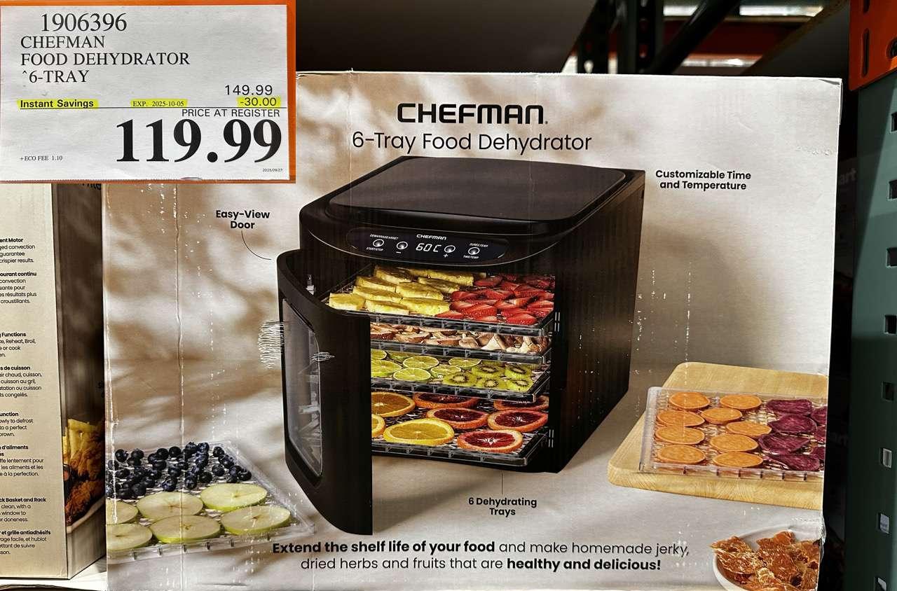 CHEFMAN FOOD DEHYDRATOR 6-TRAY at Costco