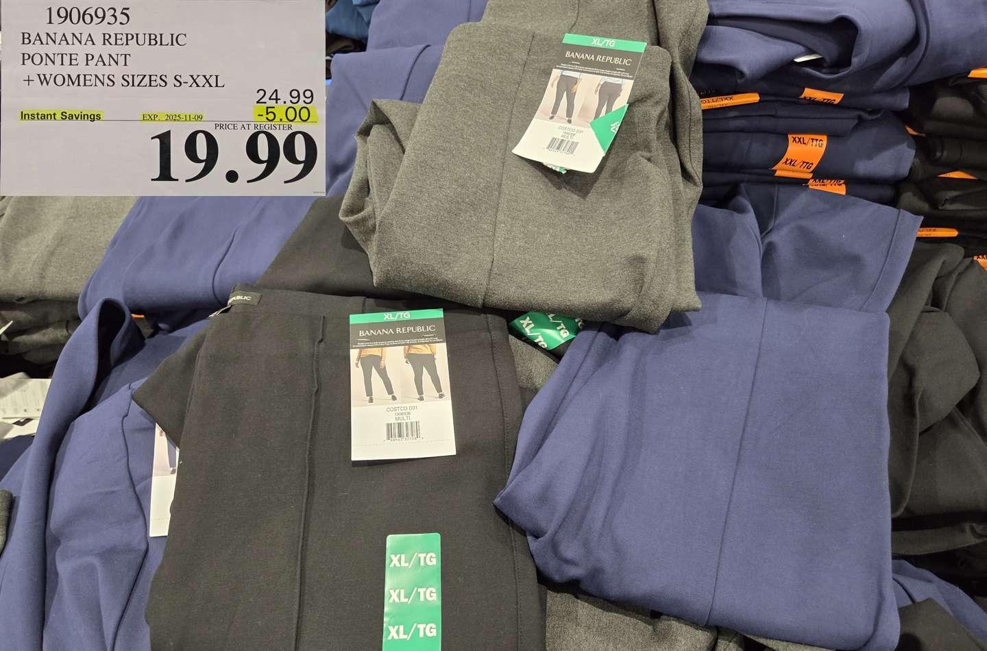 BANANA REPUBLIC PONTE PANT WOMENS SIZES S-XXL at Costco