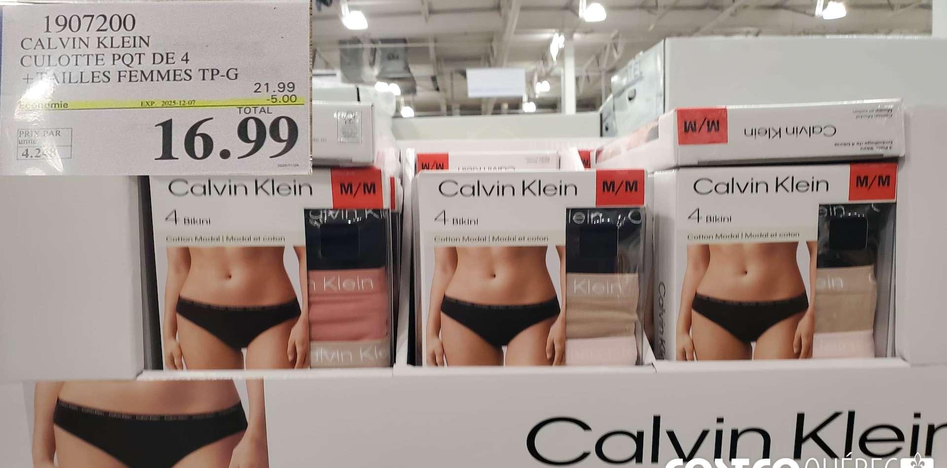 CALVIN KLEIN CULOTTE POT DE 4 TAILLES FEMMES TP-G at Costco
