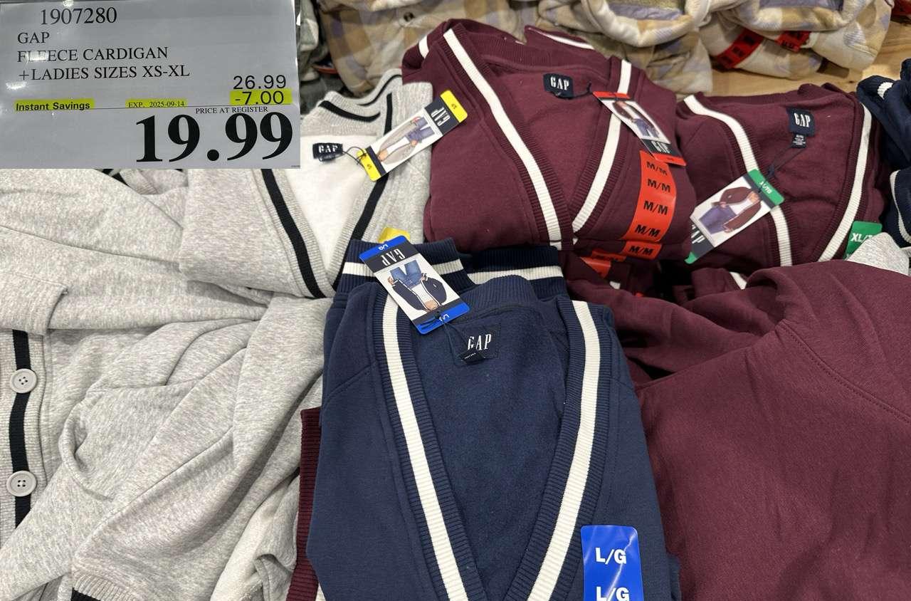 GAP FLEECE CARDIGAN LADIES SIZES XS-XL - Costco Canada deal - Save $7.00 - Clothing and Accessories