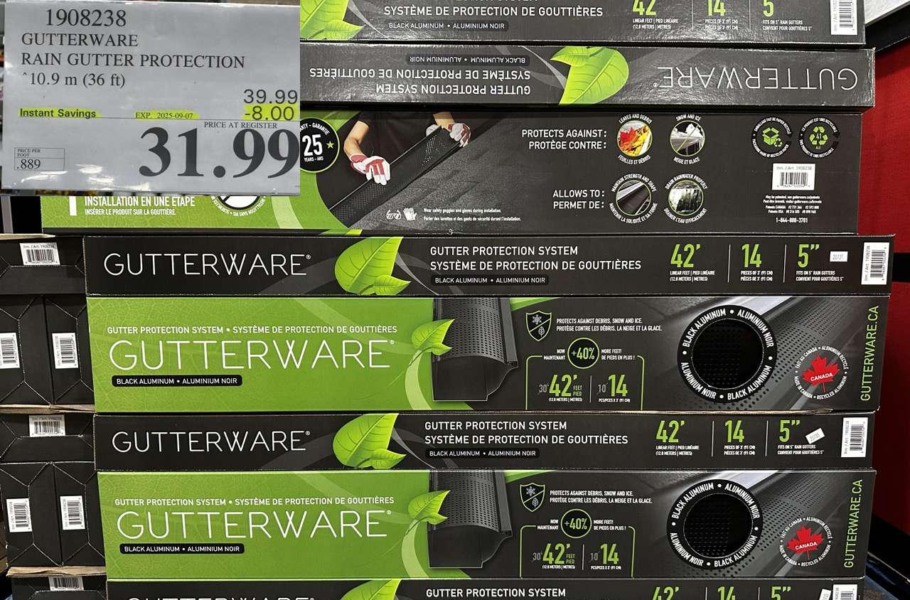 GUTTERWARE RAIN GUTTER PROTECTION 10.9M (36FT) at Costco