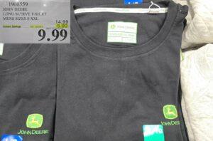 JOHN DEERE LONG SLEEVE T-SHIRT MENS SIZES S-XXL at Costco