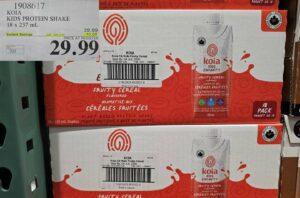 KOIA KIDS PROTEIN SHAKE 18 X 237 ML - Costco Canada deal - Save $10.00 - Health and Beauty