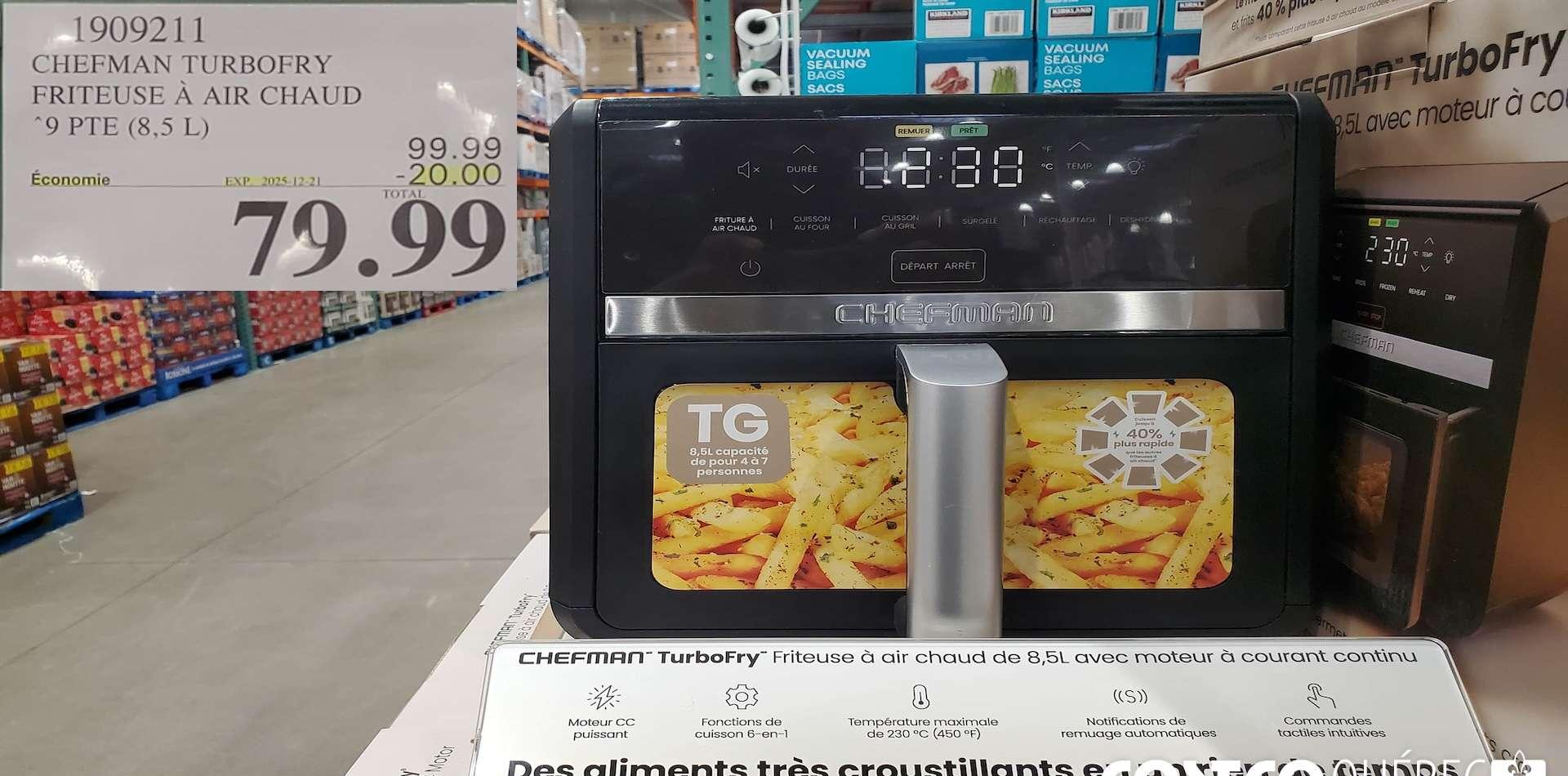 CHEFMAN TURBOFRY FRITEUSE A AIR CHAUD “9 PTE (8,5 L) at Costco