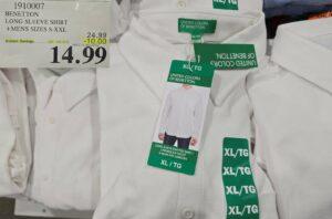 BENETTON LONG SLEEVE SHIRT +MENS SIZES S-XXL at Costco