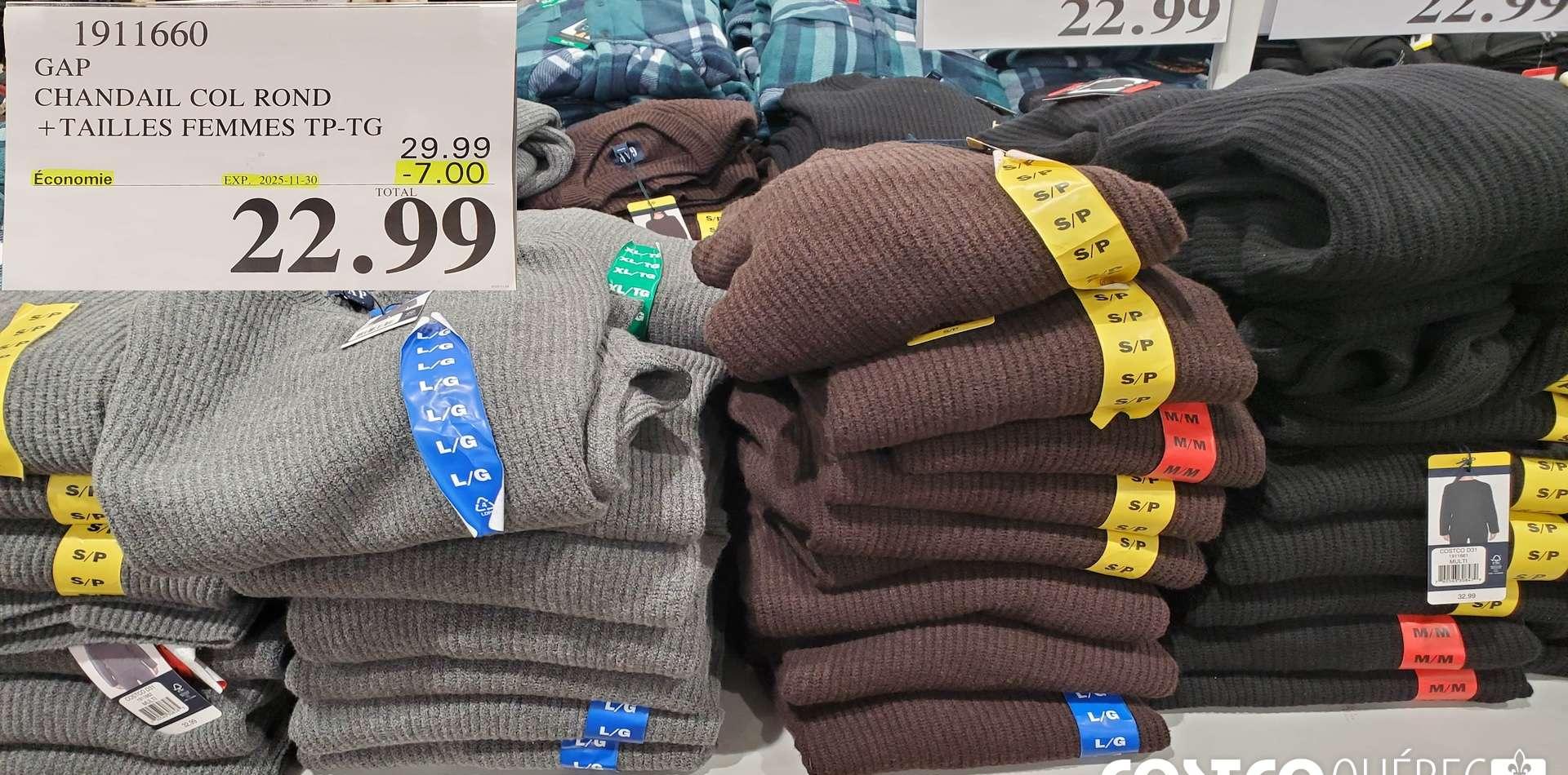 GAP CHANDAIL COL ROND +TAILLES FEMMES TP-TG at Costco