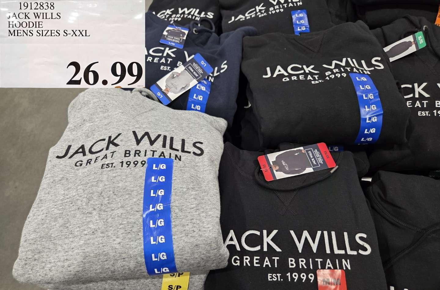 JACK WILLS HOODIE MENS SIZES S-XXL at Costco