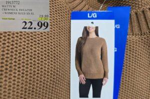 MATTY M CREWNECK SWEATER +WOMENS SIZES at Costco