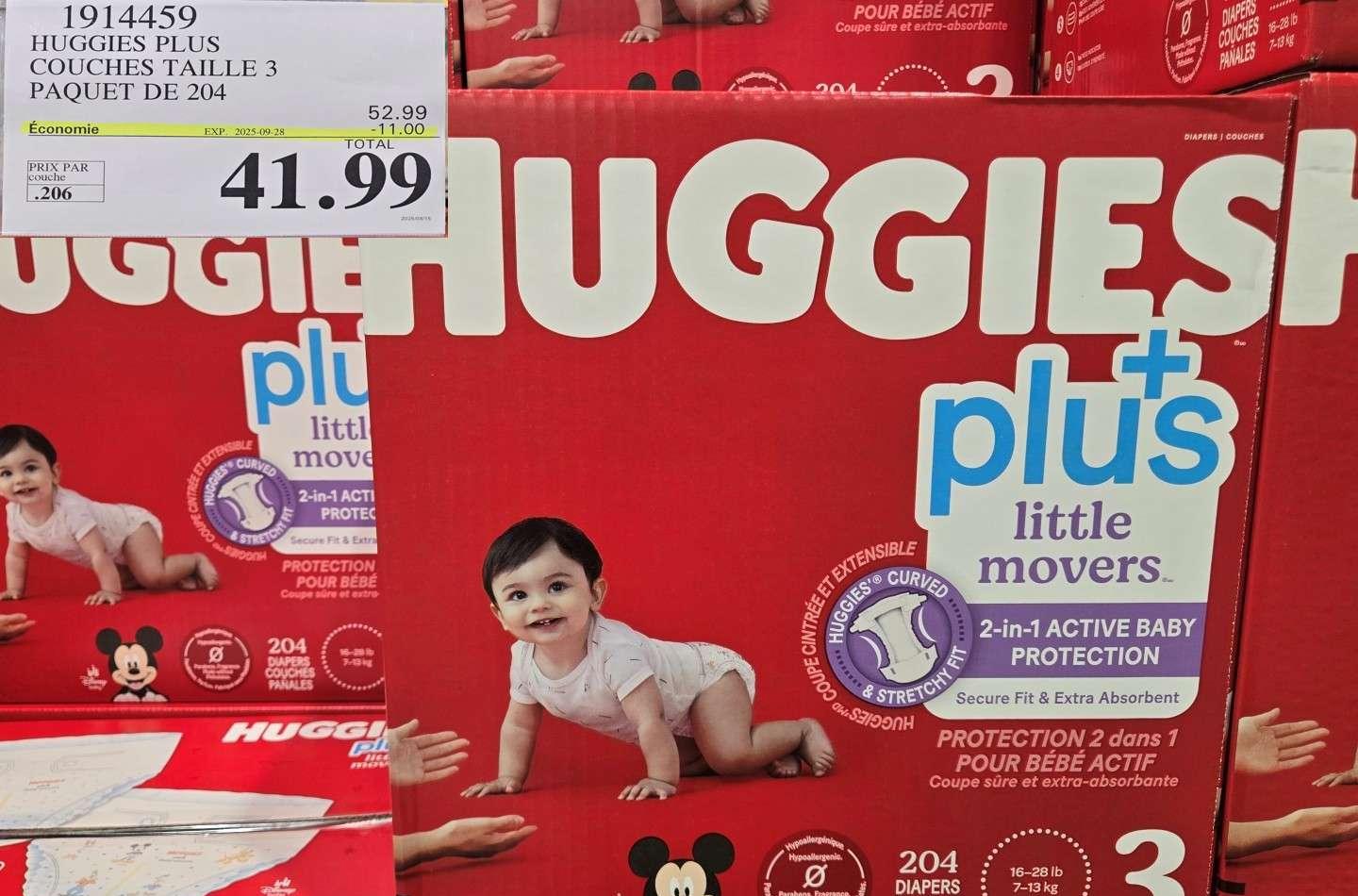 HUGGIES PLUS COUCHES TAILLE 3 PAQUET DE 204 at Costco