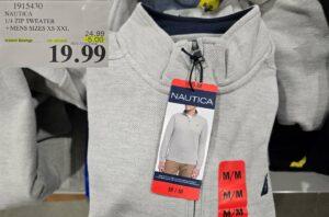 NAUTICA 1/4 ZIP SWEATER MENS SIZES XS-XXL at Costco