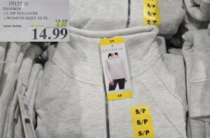 DANSKIN 1/2 ZIP PULLOVER WOMENS SIZES S-XL at Costco