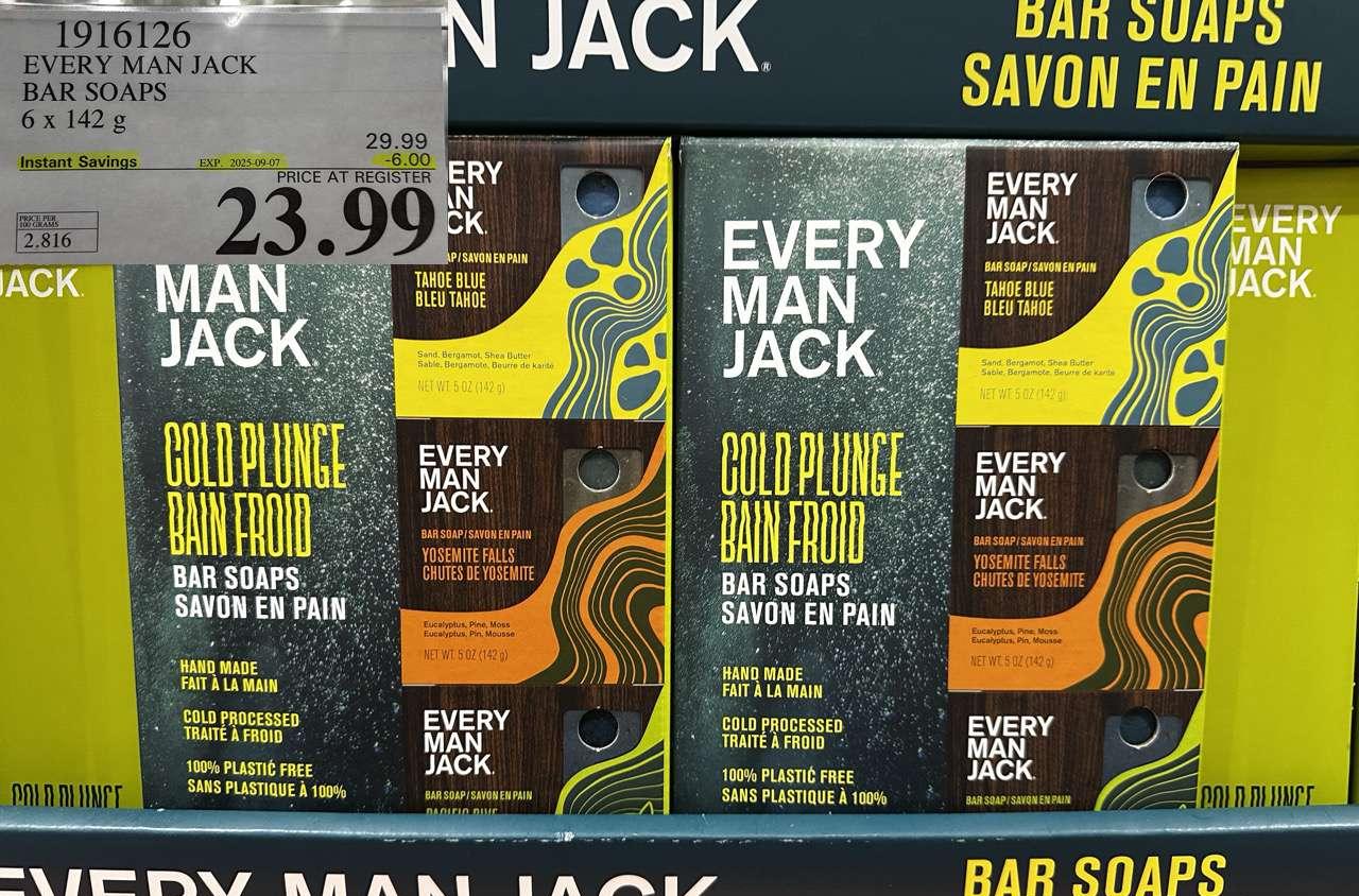 EVERY MAN JACK BAR SOAPS 6 X 142G at Costco