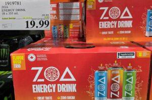 ZOA ENERGY ZERO SUGAR VARIETY 18 X 355ML at Costco