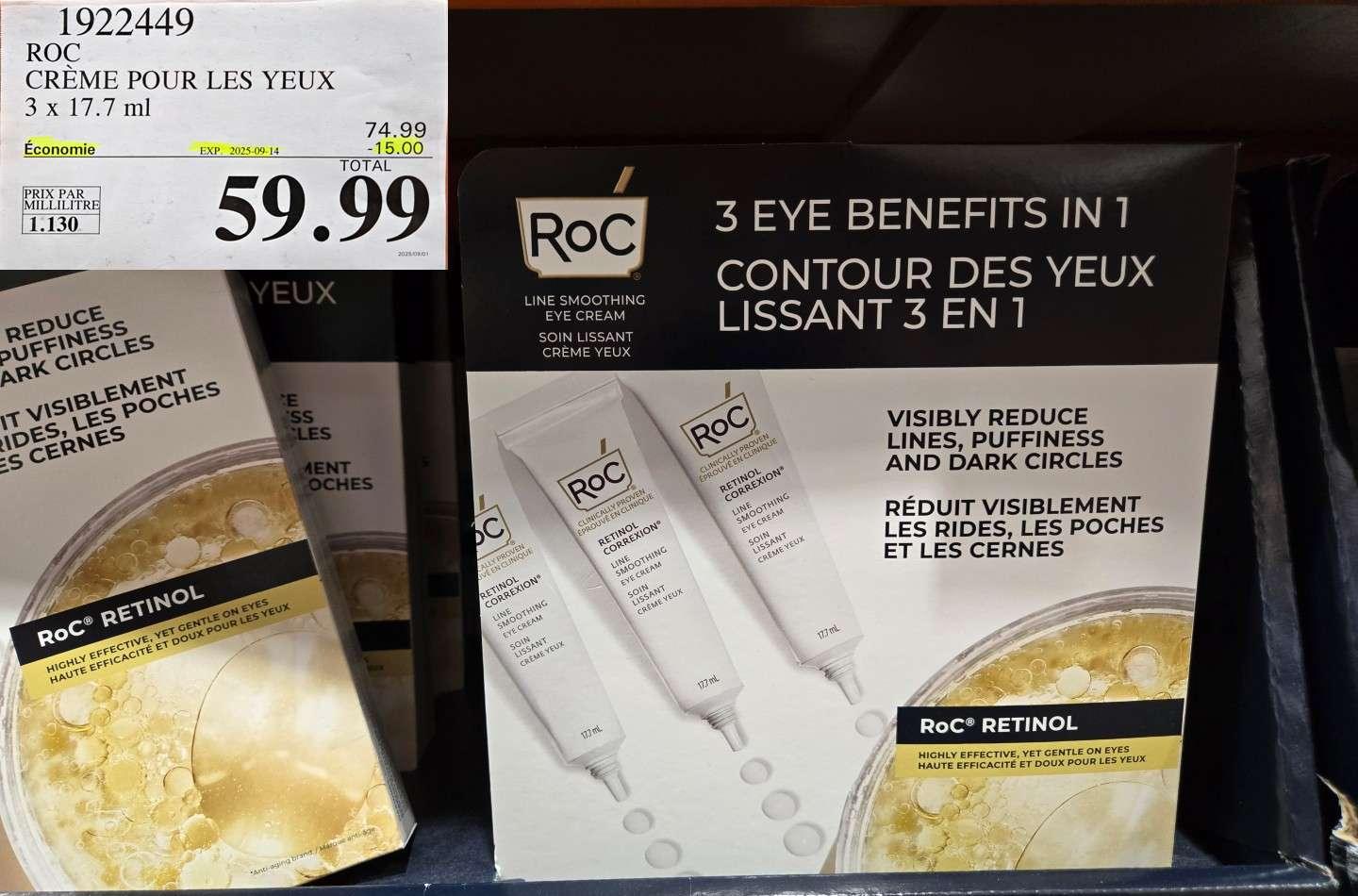 CREME POUR LES YEUX 3x 17.7 ml at Costco