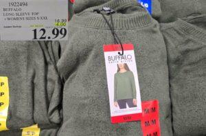 BUFFALO LONG SLEEVE TOP + WOMENS SIZES S-XXL at Costco