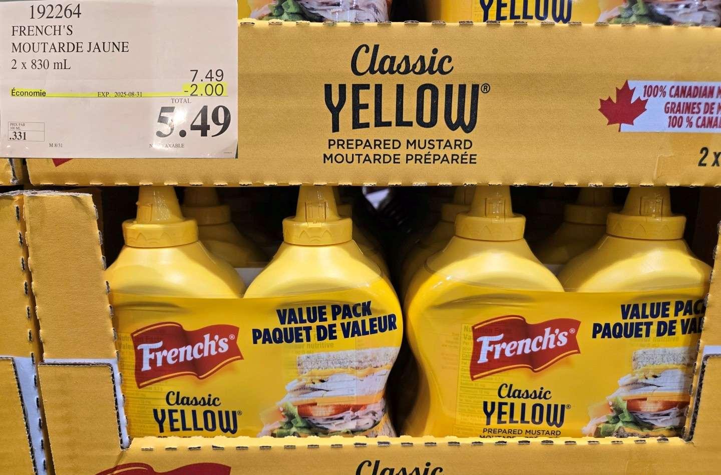 FRENCH'S MOUTARDE JAUNE    2 x 830 mL at Costco