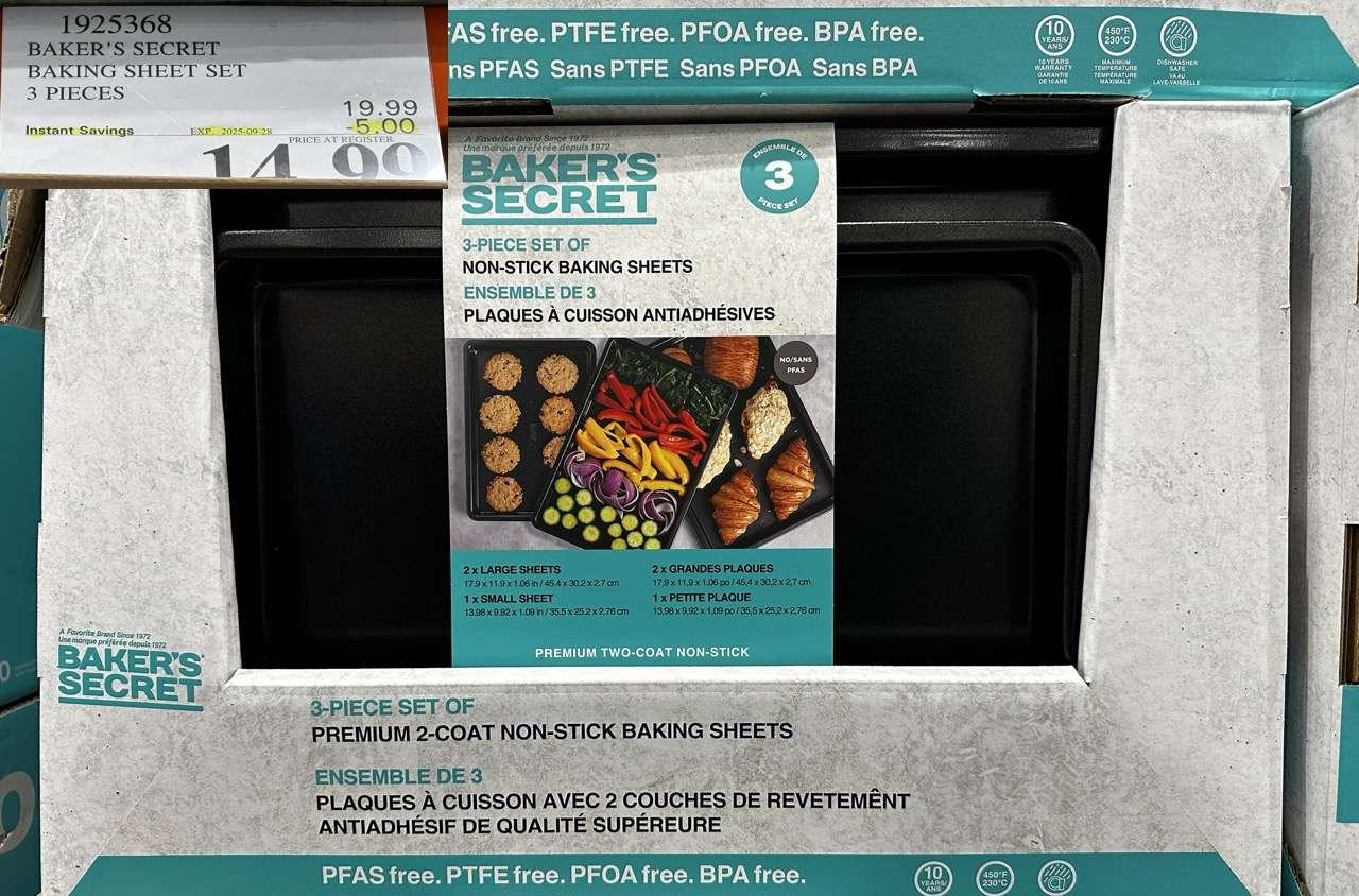 BAKER'S SECRET BAKING SHEET SET 3 PIECES at Costco