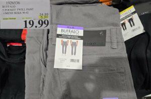 BUFFALO 5 POCKET TWILL PANT + MENS SIZES 30-42 at Costco