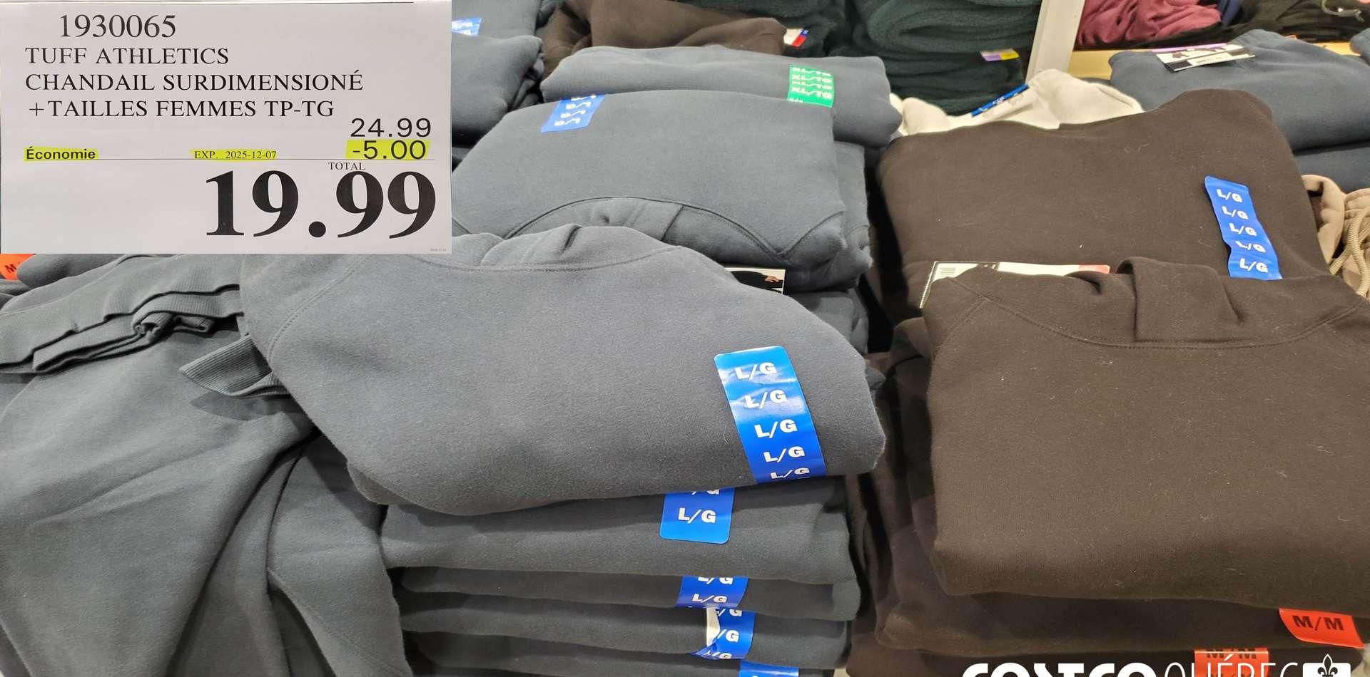 TUFF ATHLETICS CHANDAIL SURDIMENSIONE +TAILLES FEMMES TP-TG at Costco