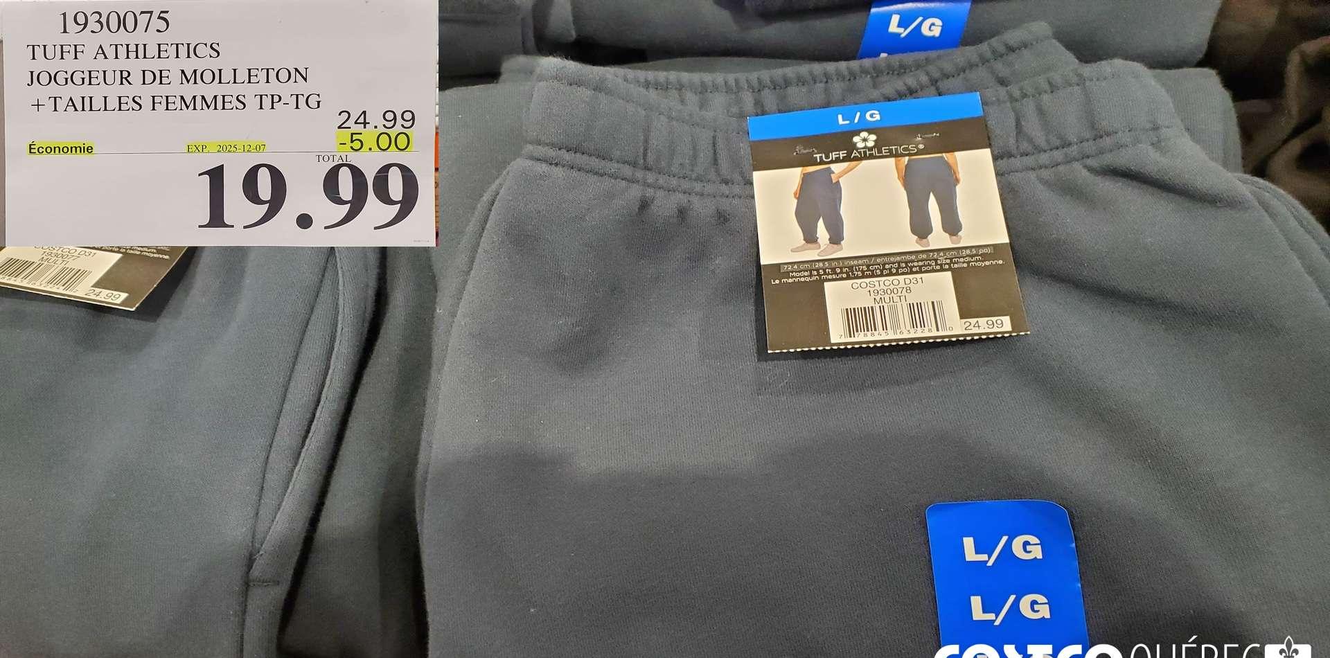 TUFF ATHLETICS JOGGEUR DE MOLLETON +TAILLES FEMMES TP-TG at Costco