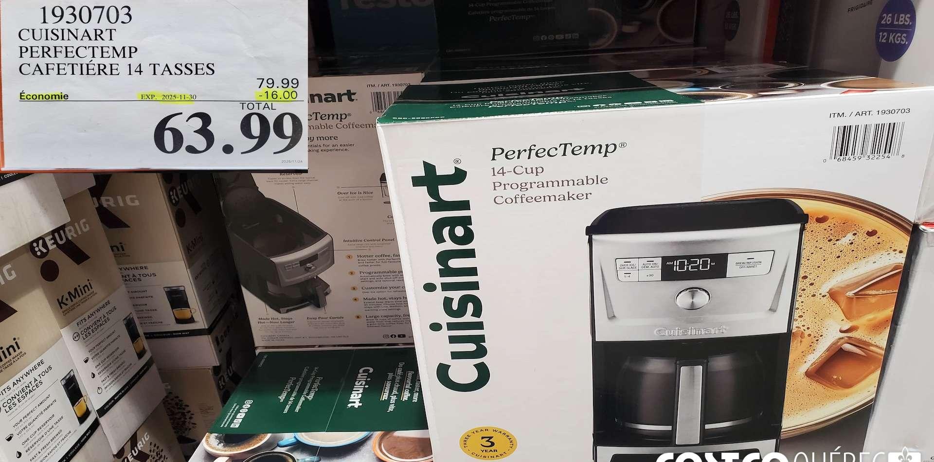 CUISINART PERFECTEMP CAFETIERE 14 TASSES at Costco