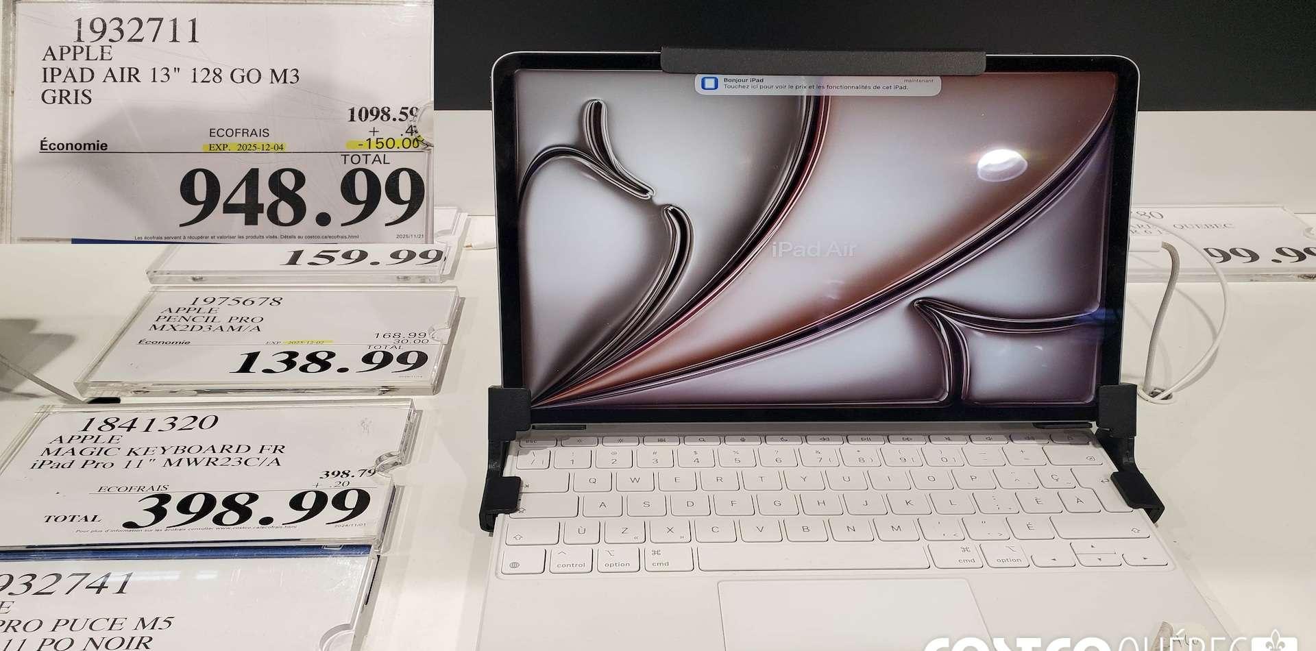 APPLE IPAD AIR 13" 128 GO M3 GRIS at Costco