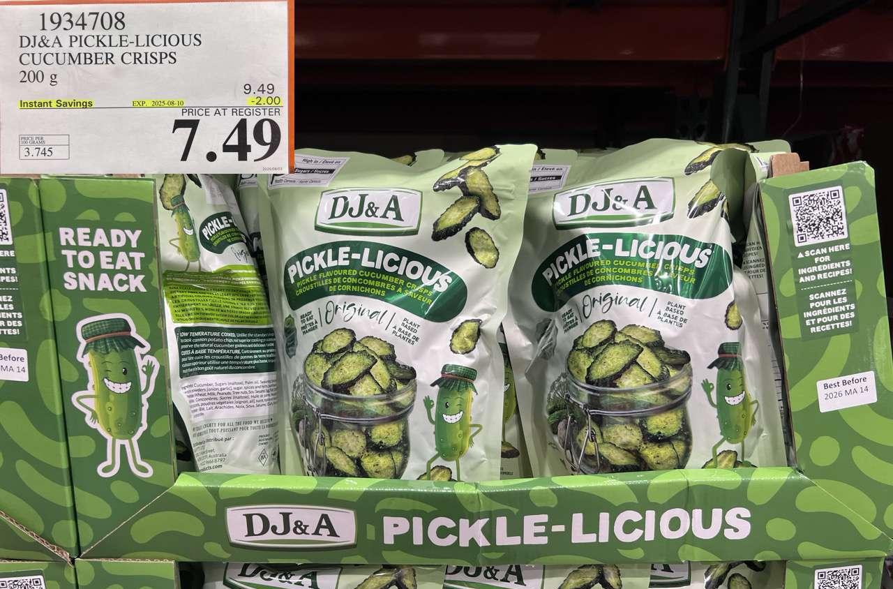 DJ&A PICKLE-LICIOUS CUCUMBER CRISPS 200G at Costco