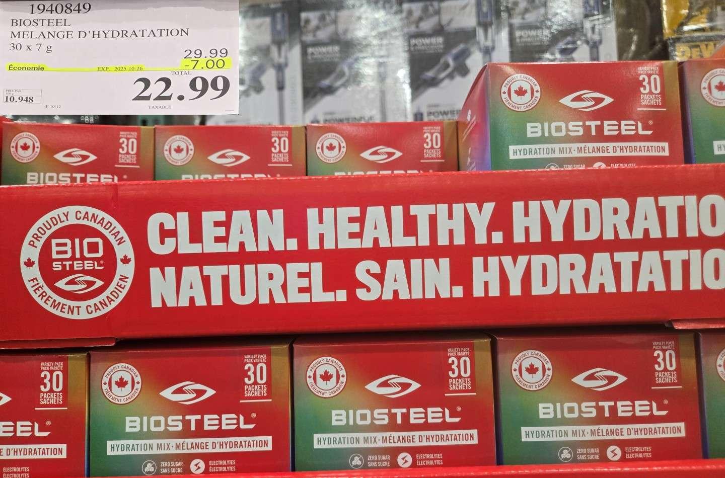 BIOSTEEL MELANGE D'HYDRATATION at Costco