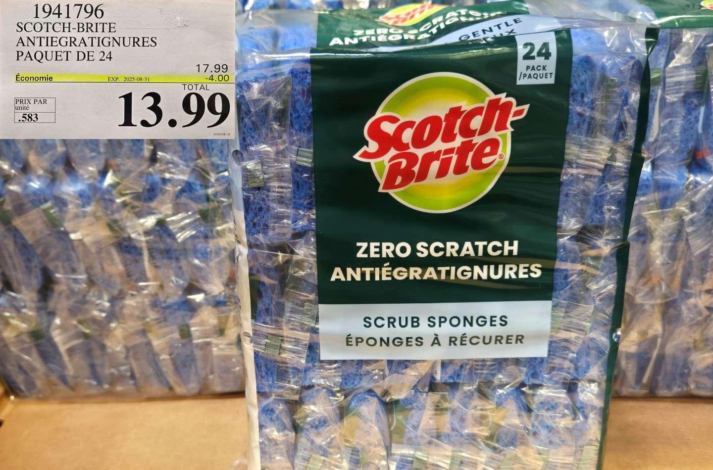 SCOTCH-BRITE ANTIEGRATIGNURES  PAQUET DE 24 at Costco