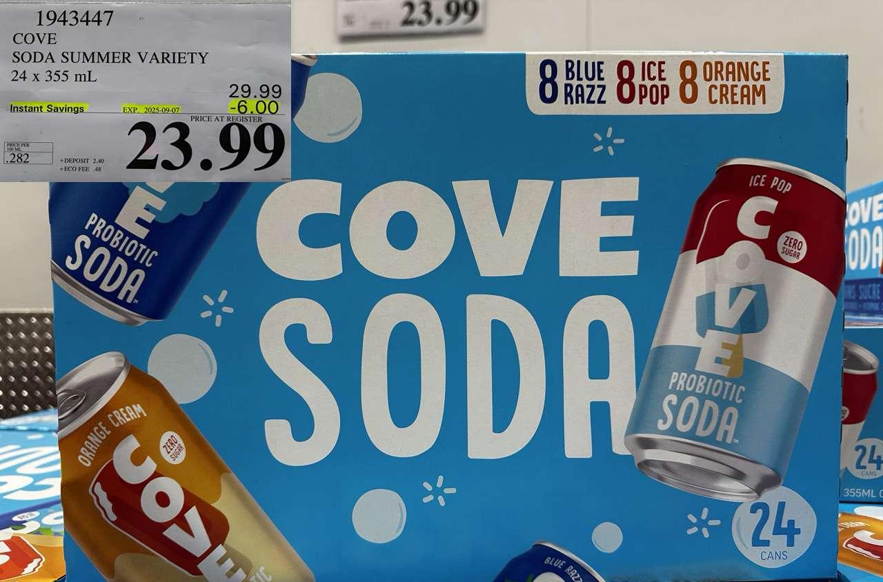 COVE SODA SUMMER VARIETY 24 X 355ML at Costco