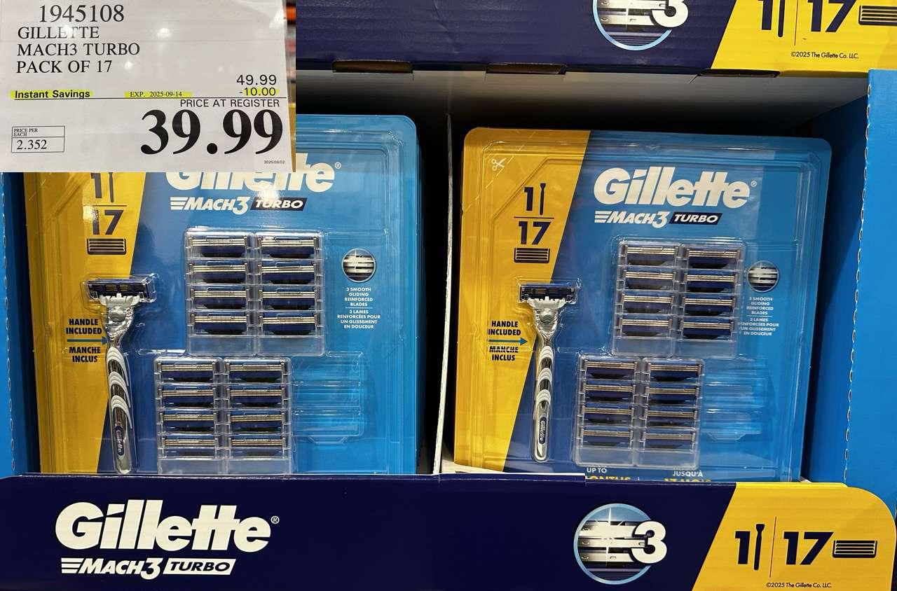 GILLETTE MACH3 TURBO PACK OF 17 - Costco Canada deal - Save $10.00 - Other