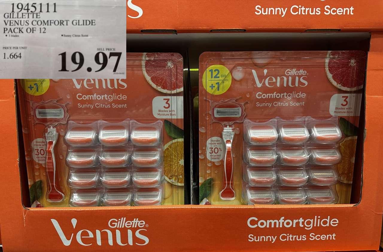 GILLETTE VENUS COMFORT GLIDE PACK OF 12 at Costco