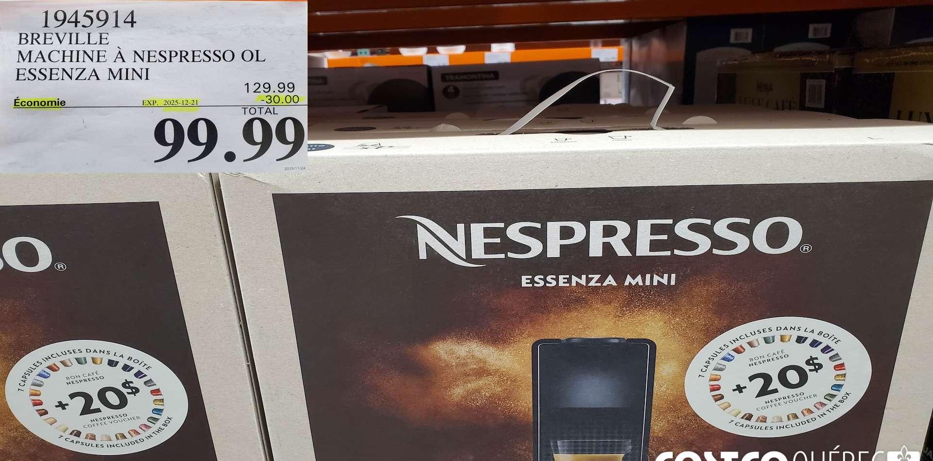 BREVILLE MACHINE A NESPRESSO OL ESSENZA MINI at Costco