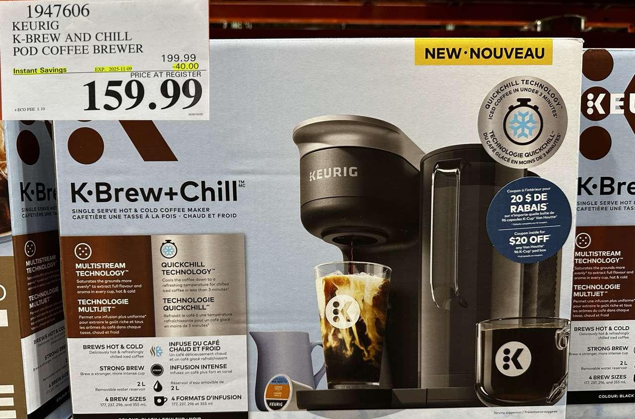 KEURIG K-BREW AND CHILL POD COFFEE BREWER at Costco