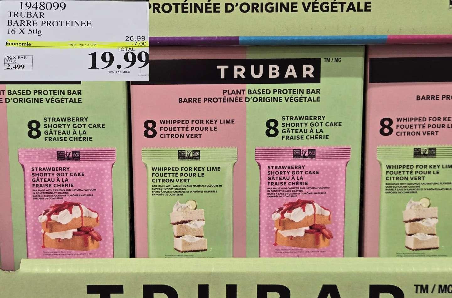 TRUBAR BAR PROTEINEE 16 X 50 at Costco